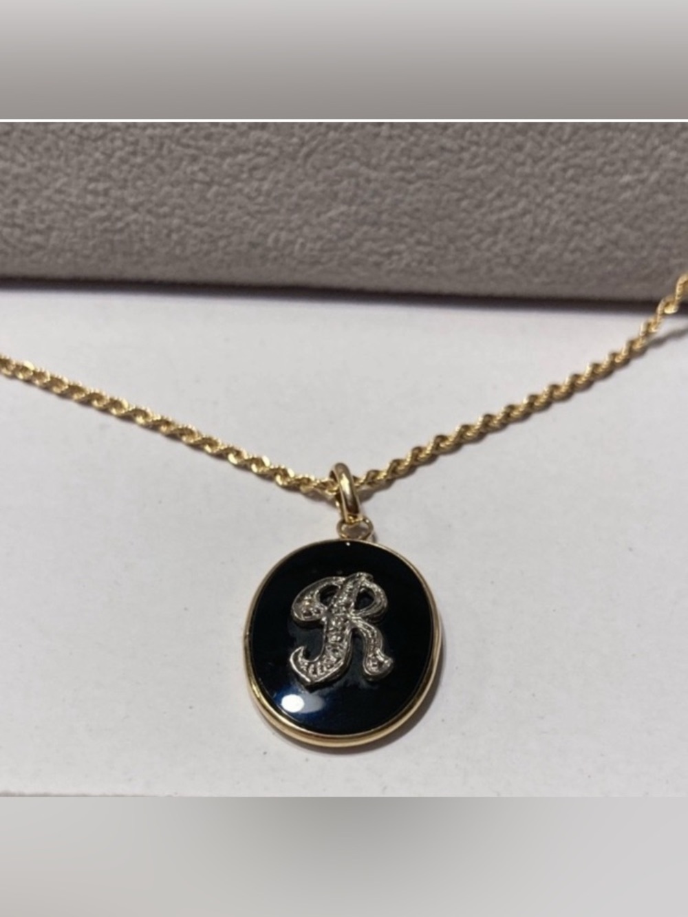 OFFERS WELCOME: Art Deco 14K Yellow Gold Genuine Onyx Diamonds Pendant Necklace